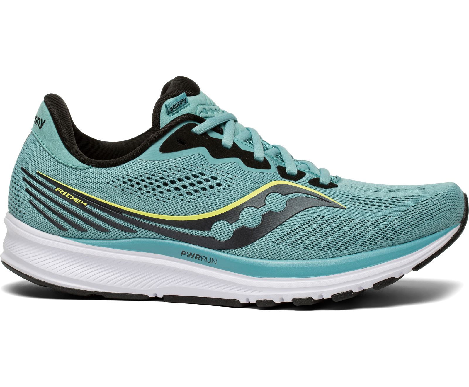 Tenis Para Correr Saucony Ride 14 Hombre Turquesa Negros | México 553UZGT